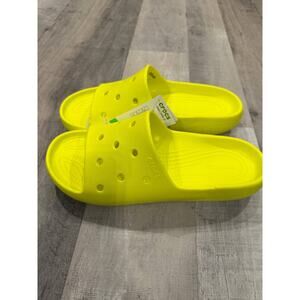 Crocs Classic Slide Sandals Size M9/W11 Yellow Rubber Open Toe Casual Slip On